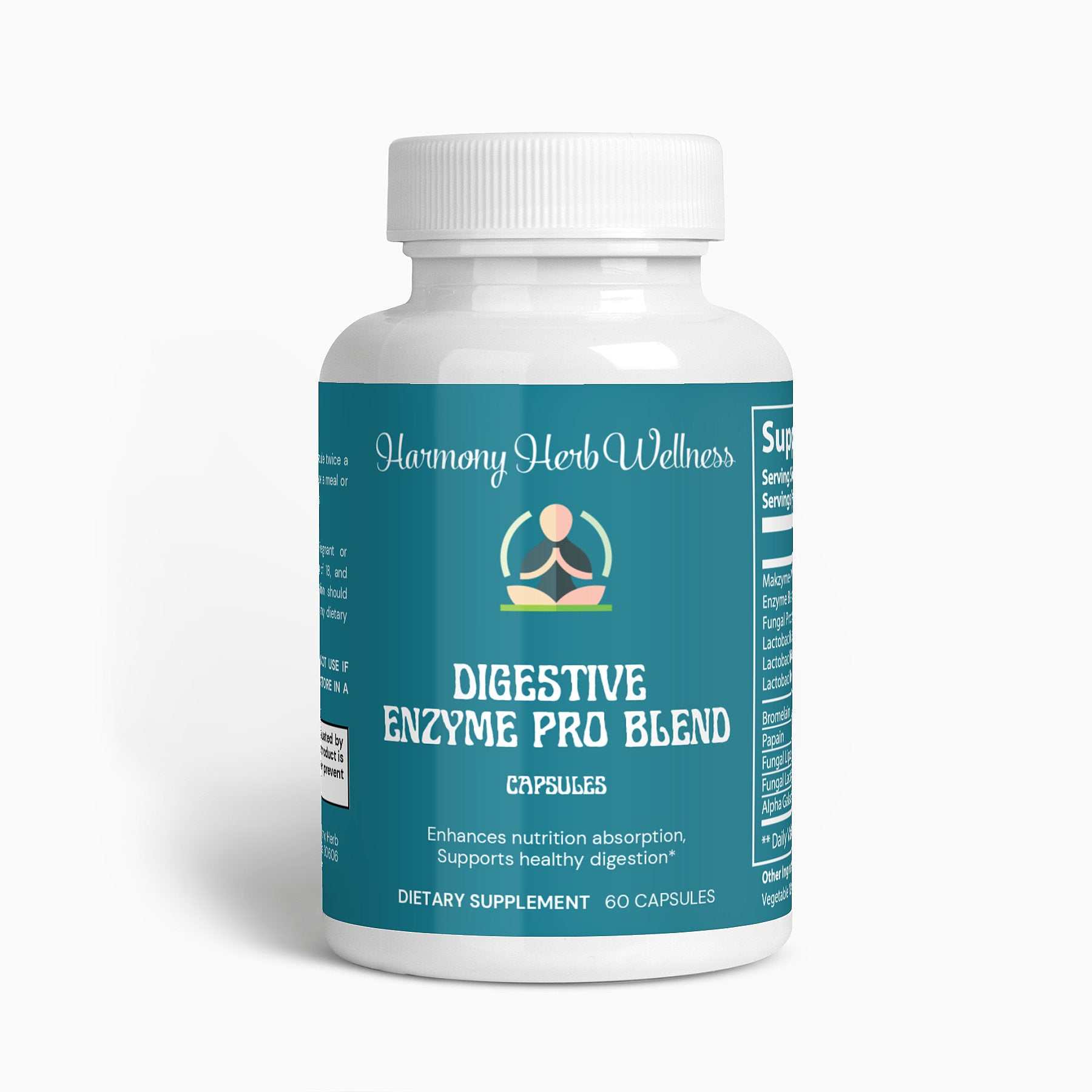 Digestive Enzyme Supplement bottle for enhanced digestion and energy.