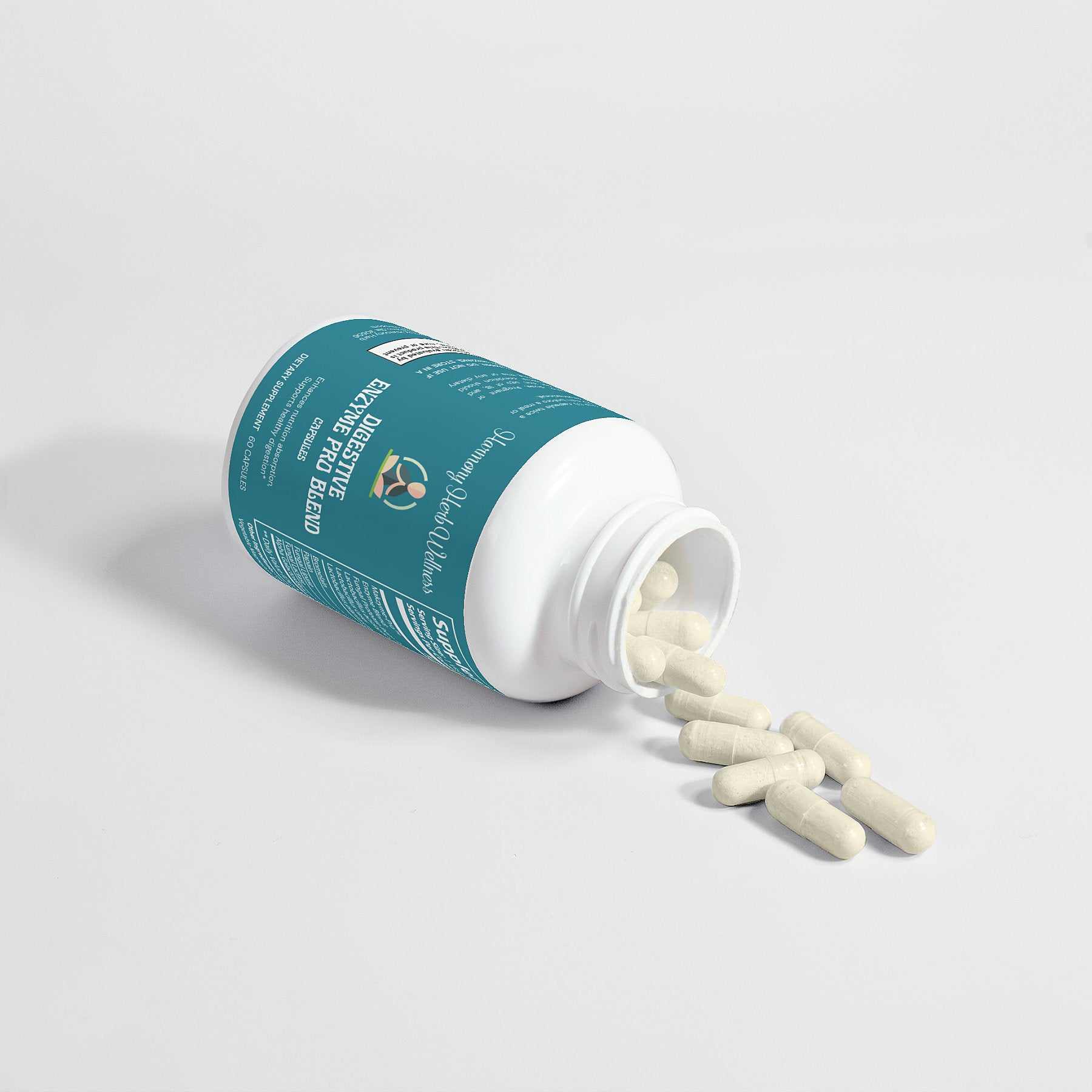 Digestive Enzyme Supplement capsules for improved digestion and energy enhancement.