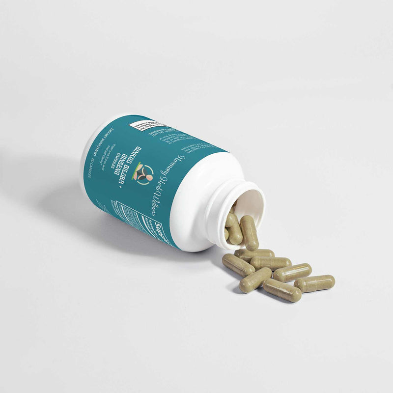 Ginkgo Biloba & Ginseng Supplement bottle